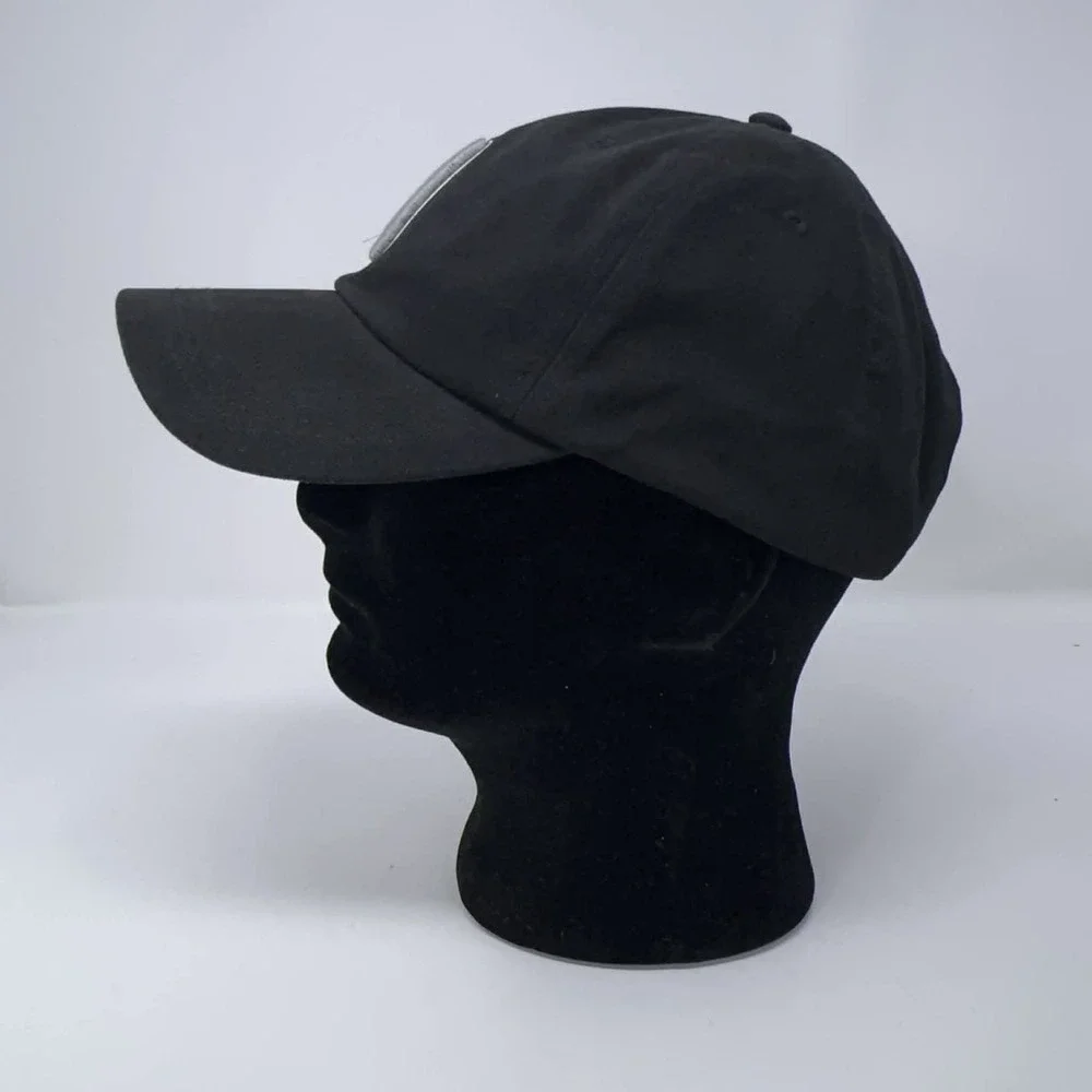Johnny-O Hat Black 3D Embroidered Logo Surfing Adjustable Hat West Coast Prep